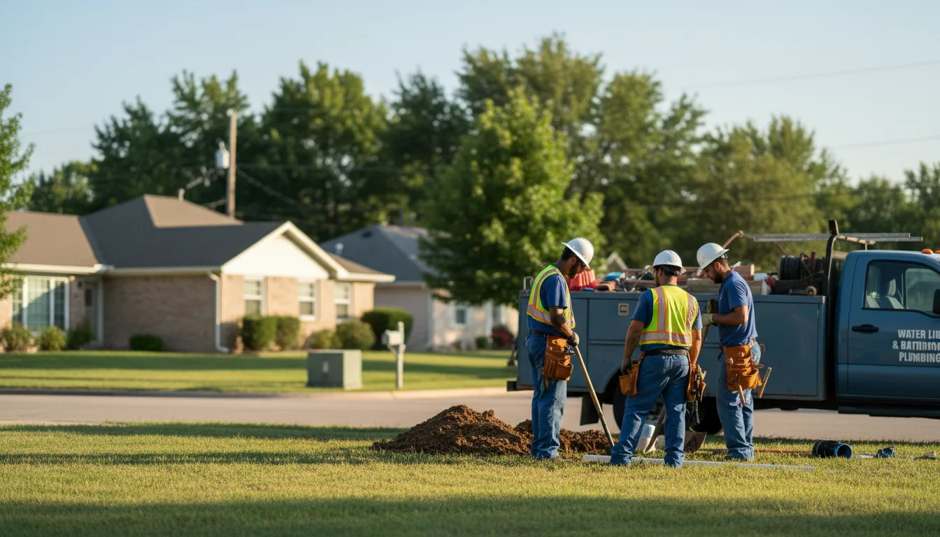 Residential water line and bathroom plumbing service in Eddy, TX